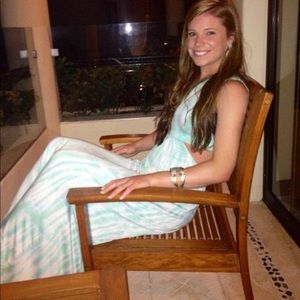 Tie dye cut out dress